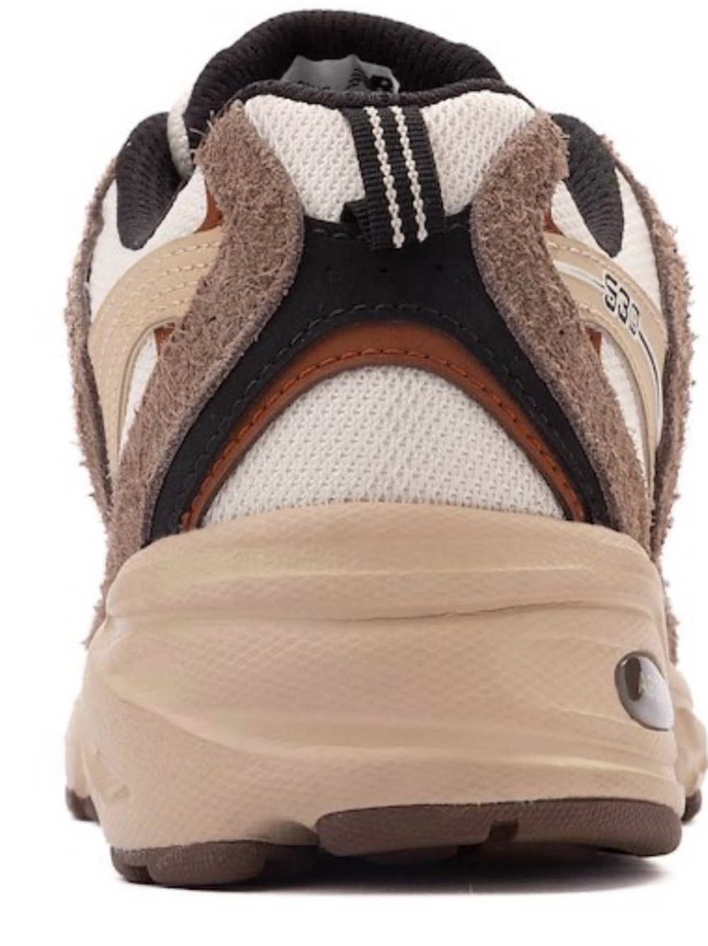 New Balance Men's 530 Beige and Brown Suede Mesh Sneakers - Picture 4 of 7